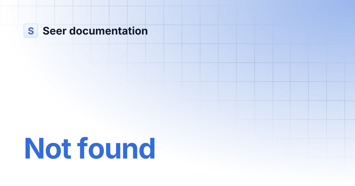How to register Seer documentation